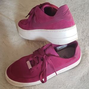 Nike AF1 Women 7 Plum Purple Platform Sneakers
